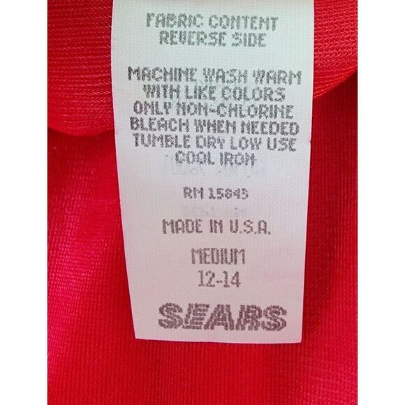 Cachet Lingerie M Long Satin & Lace Gown Negligee Red Vintage Beaded 1980's - Picture 8 of 8